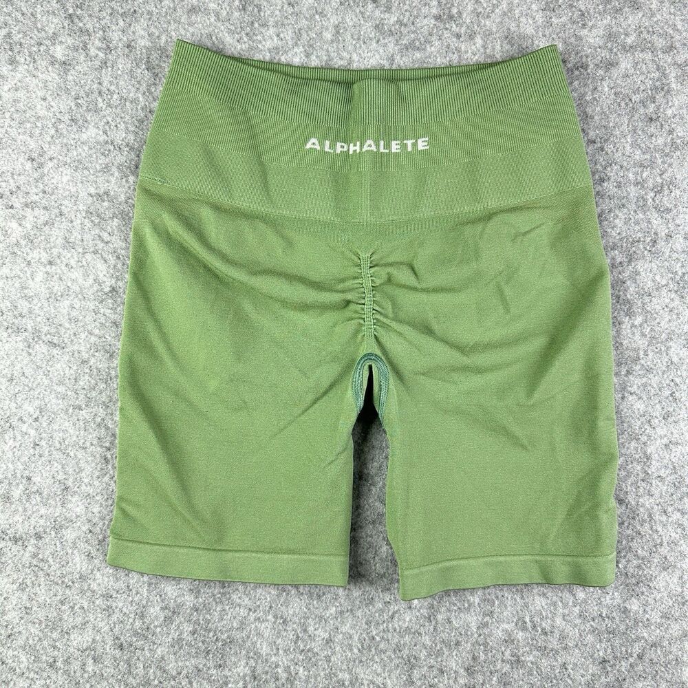 Alphalete Amplify Shorts Womens Small Seamless High Waist Scrunch Booty Biker*